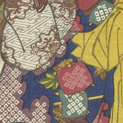 Segno Della Lepre Utagawa Kuniyoshi ukn42 quadro stampato su tela