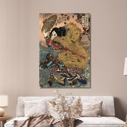 Yang Lin Kinhyoshi Yorin Utagawa Kuniyoshi ukn47 quadro stampato su tela
