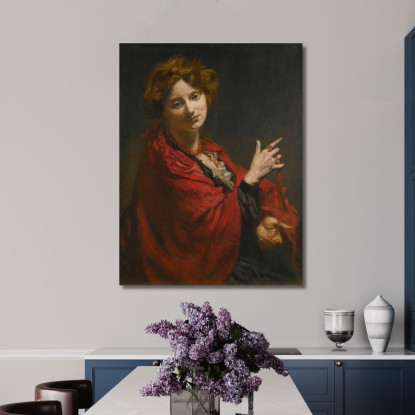 Anita Bartle Lo Scialle Rosso William Orpen wrp1 quadro stampato su tela
