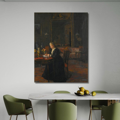 Ritratto Interno Louisa Caroline Elizabeth Hamilton William Orpen wrp20 quadro stampato su tela