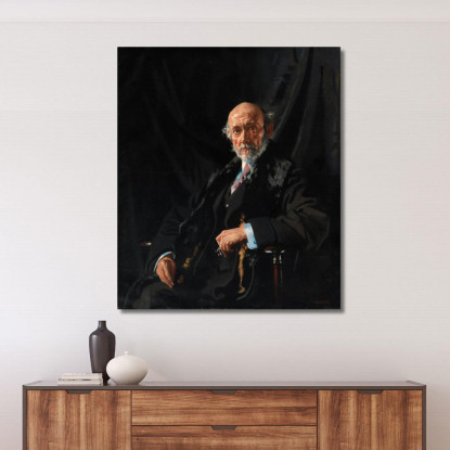 Ritratto Del Dottor E.J. Dillon Corrispondente Di Guerra E Pubblicista William Orpen wrp24 quadro stampato su tela