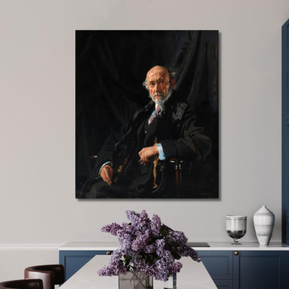 Ritratto Del Dottor E.J. Dillon Corrispondente Di Guerra E Pubblicista William Orpen wrp24 quadro stampato su tela