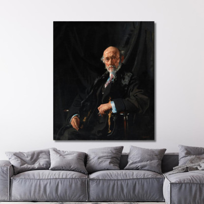 Ritratto Del Dottor E.J. Dillon Corrispondente Di Guerra E Pubblicista William Orpen wrp24 quadro stampato su tela