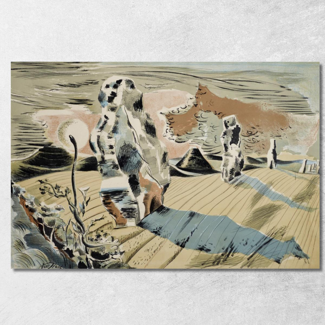Avebury Paul Nash pns1 quadro stampato su tela
