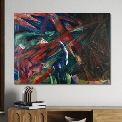 Destini Animali Gli Alberi Mostravano I Loro Anelli Gli Animali Le Loro Vene Franz Marc fmr2 quadro stampato su tela