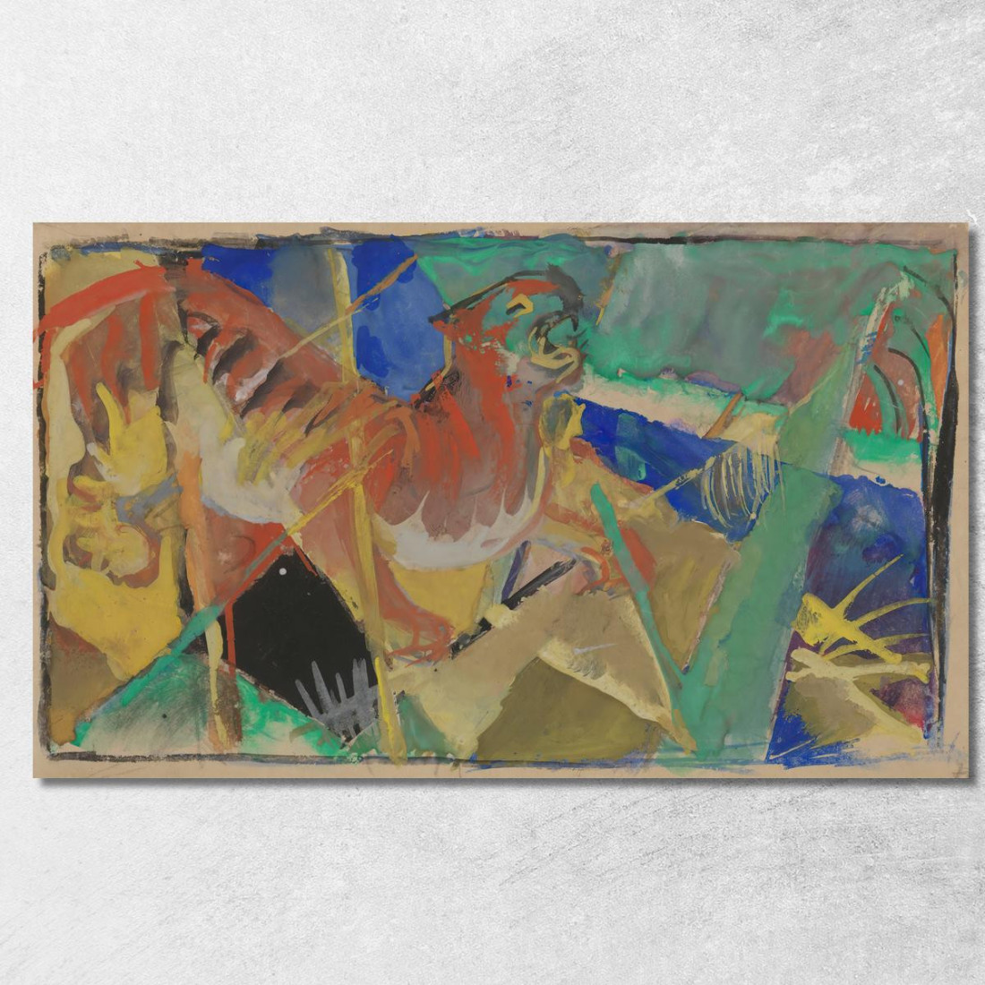 Tigre Nella Giungla Franz Marc fmr57 quadro stampato su tela