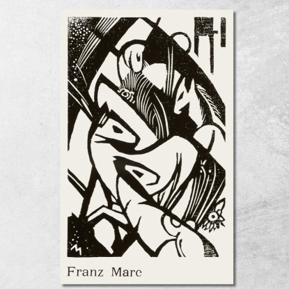 Cavalli Franz Marc fmr93 quadro stampato su tela