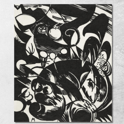 Nuovo Portafoglio Grafico Europeo Iii Franz Marc fmr99 quadro stampato su tela