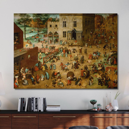 Giochi Per Bambini Pieter Bruegel pbr7 quadro stampato su tela