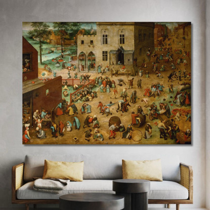 Giochi Per Bambini Pieter Bruegel pbr7 quadro stampato su tela