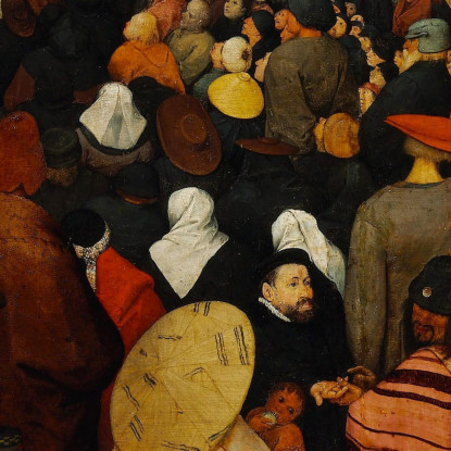 Il Sermone Di San Giovanni Battista Pieter Bruegel pbr17 quadro stampato su tela