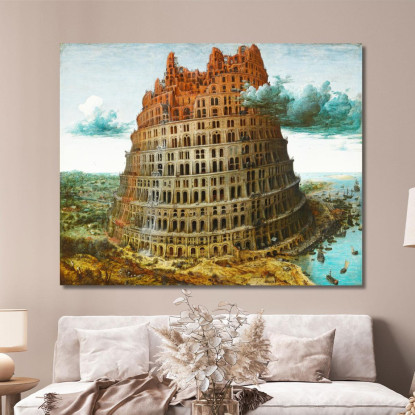 La Torre Di Babele Pieter Bruegel pbr18 quadro stampato su tela