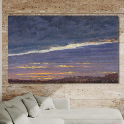 Cielo Nuvoloso Serale 1824 Caspar David Friedrich cdf2 quadro stampato su tela