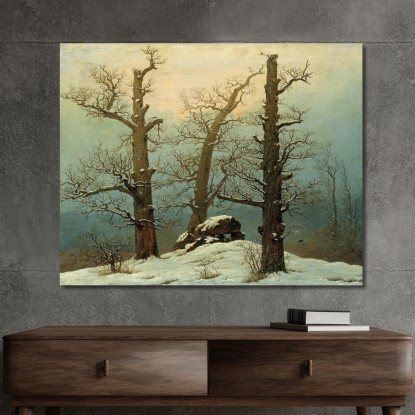 Cairn Nella Neve Caspar David Friedrich cdf5 quadro stampato su tela