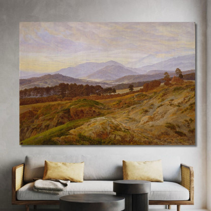 Montagna Nei Monti Dei Giganti Caspar David Friedrich cdf19 quadro stampato su tela