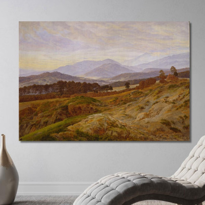 Montagna Nei Monti Dei Giganti Caspar David Friedrich cdf19 quadro stampato su tela