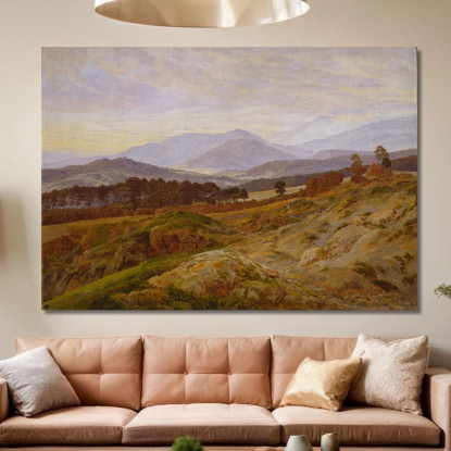 Montagna Nei Monti Dei Giganti Caspar David Friedrich cdf19 quadro stampato su tela