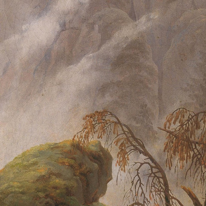 Paesaggio Roccioso Nelle Montagne Di Arenaria Dell'Elba Caspar David Friedrich cdf25 quadro stampato su tela