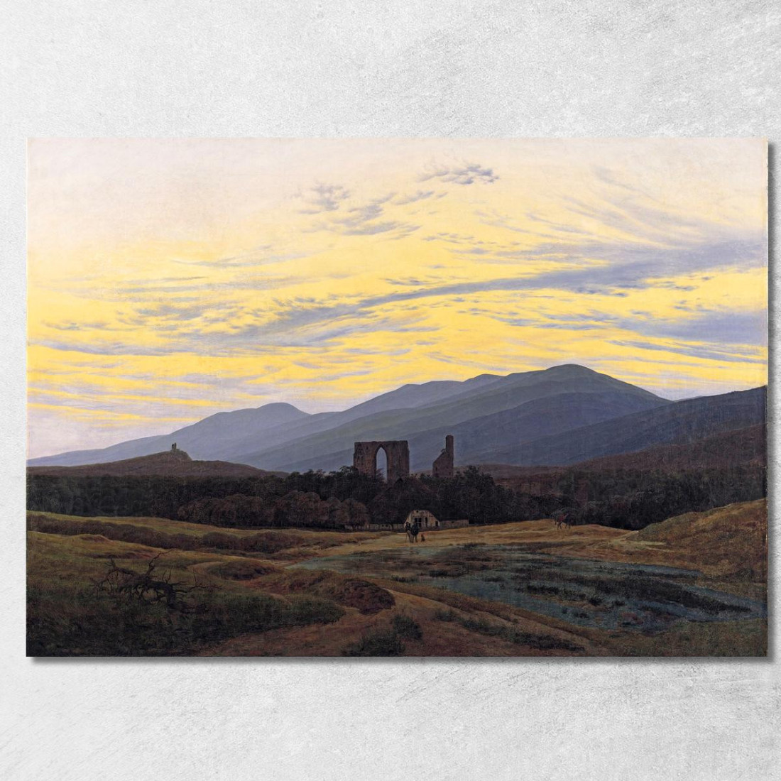 Rovina Di Eldena Nei Monti Dei Giganti Caspar David Friedrich cdf27 quadro stampato su tela