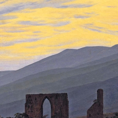 Rovina Di Eldena Nei Monti Dei Giganti Caspar David Friedrich cdf27 quadro stampato su tela