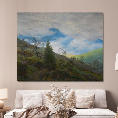 Sunburst Sui Monti Dei Giganti. Sunburst Sui Monti Dei Giganti Caspar David Friedrich cdf29 quadro stampato su tela