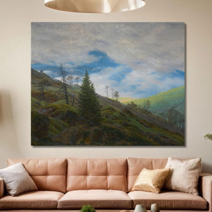 Sunburst Sui Monti Dei Giganti. Sunburst Sui Monti Dei Giganti Caspar David Friedrich cdf29 quadro stampato su tela
