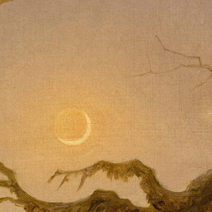 Due Uomini Contemplano La Luna Caspar David Friedrich cdf40 quadro stampato su tela