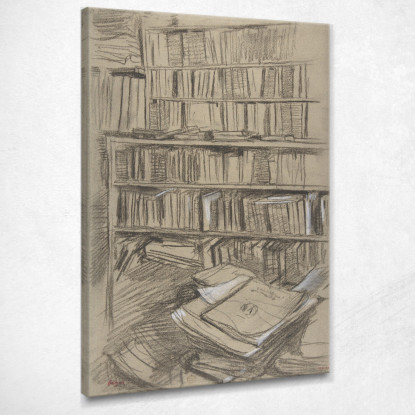 Librerie Studio Per Edmond Duranty Edgar Degas edg302 quadro stampato su tela