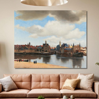 Veduta Di Delft Jan Vermeer jvr31 quadro stampato su tela
