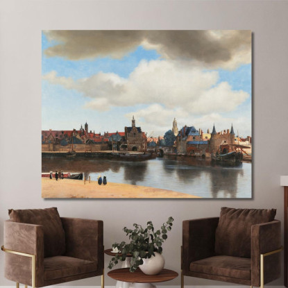 Veduta Di Delft Jan Vermeer jvr31 quadro stampato su tela