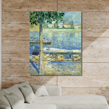 La Senna A Saintcloud Edvard Munch em9 quadro stampato su tela