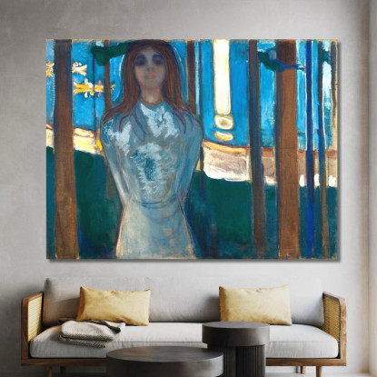 La Voce Notte D'Estate Edvard Munch em10 quadro stampato su tela