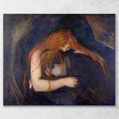Vampiri Edvard Munch em12 quadro stampato su tela