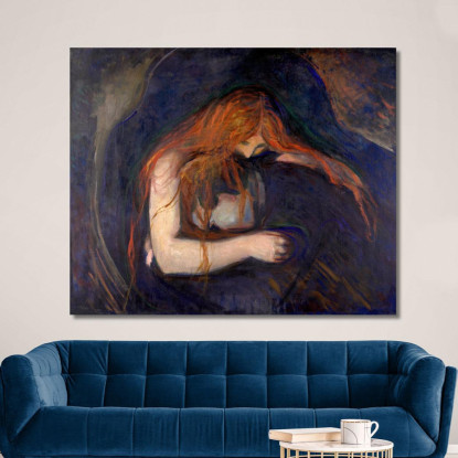 Vampiri Edvard Munch em12 quadro stampato su tela