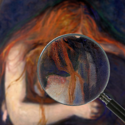 Vampiri Edvard Munch em12 quadro stampato su tela