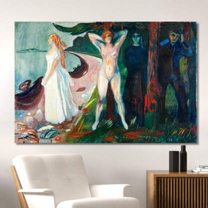 Le Donne Fatali Edvard Munch em20 quadro stampato su tela