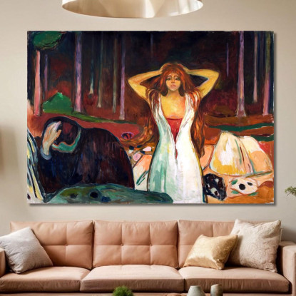 Polvere Edvard Munch em24 quadro stampato su tela