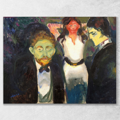 Gelosia Edvard Munch em26 quadro stampato su tela