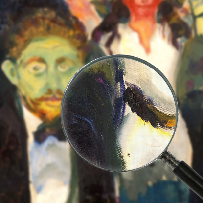 Gelosia Edvard Munch em26 quadro stampato su tela