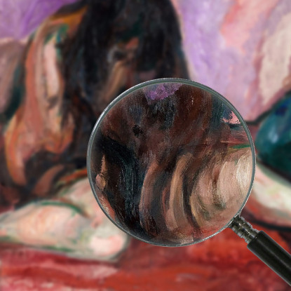 Nudo Piangente Edvard Munch em29 quadro stampato su tela