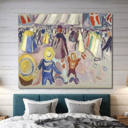 17 Maggio In Una Piccola Cittadina Norvegese Edvard Munch em38 quadro stampato su tela