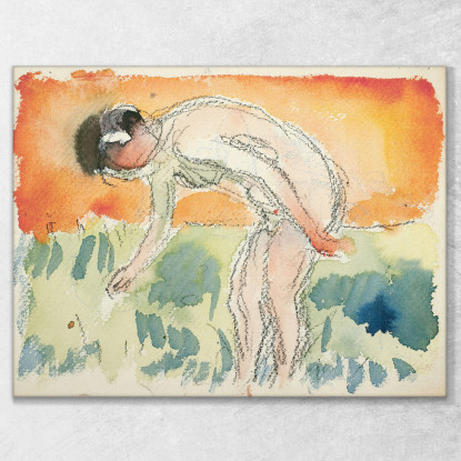 Atto Di Chinarsi Edvard Munch em44 quadro stampato su tela