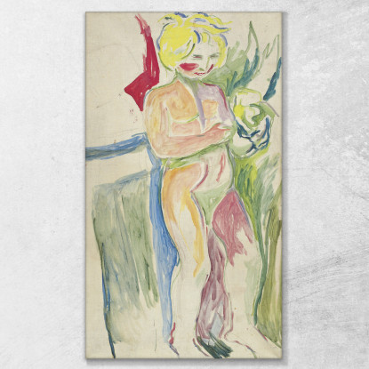 Alma Mater Bambino In Piedi Edvard Munch em45 quadro stampato su tela
