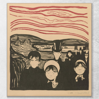 Ansia Edvard Munch em50 quadro stampato su tela