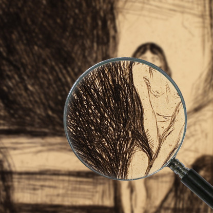 Di Notte La Pubertà Edvard Munch em54 quadro stampato su tela