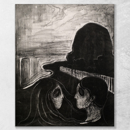 Attrazione I Edvard Munch em55 quadro stampato su tela