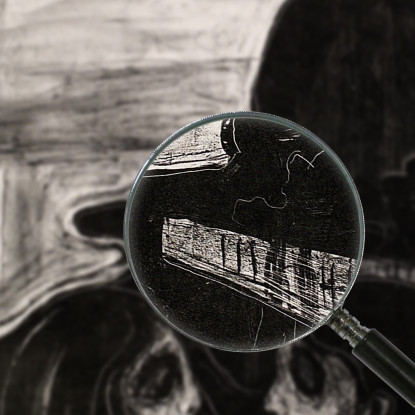 Attrazione I Edvard Munch em55 quadro stampato su tela