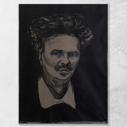 Agosto Strindberg Edvard Munch em56 quadro stampato su tela