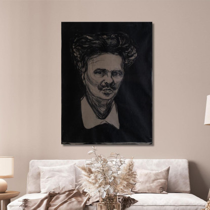 Agosto Strindberg Edvard Munch em56 quadro stampato su tela