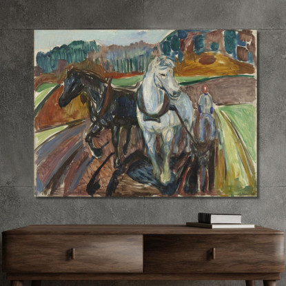 Aratura Autunnale Edvard Munch em57 quadro stampato su tela